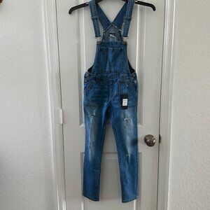 Kids Denim Distressed Overalls Cuties Fashion Size 10 Adjustable Straps Cotton B